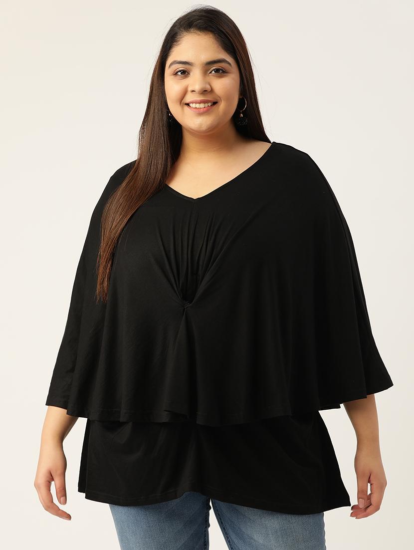women's a line v neck top - 20039229 - Zoom Image - 0