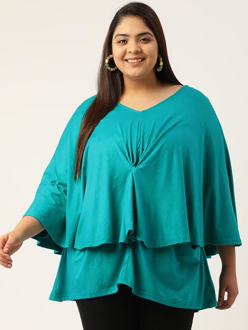 women's layered v neck top - 20039230 -  Standard Image - 0