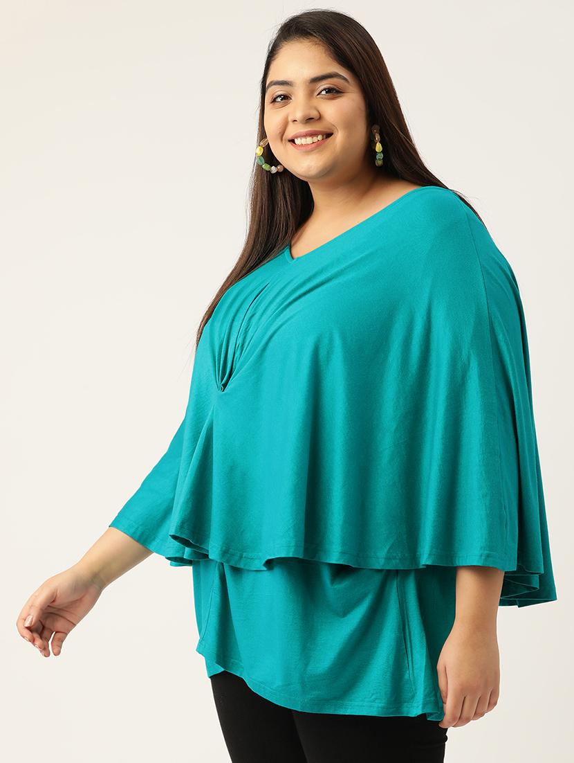 women's layered v neck top - 20039230 -  Standard Image - 1