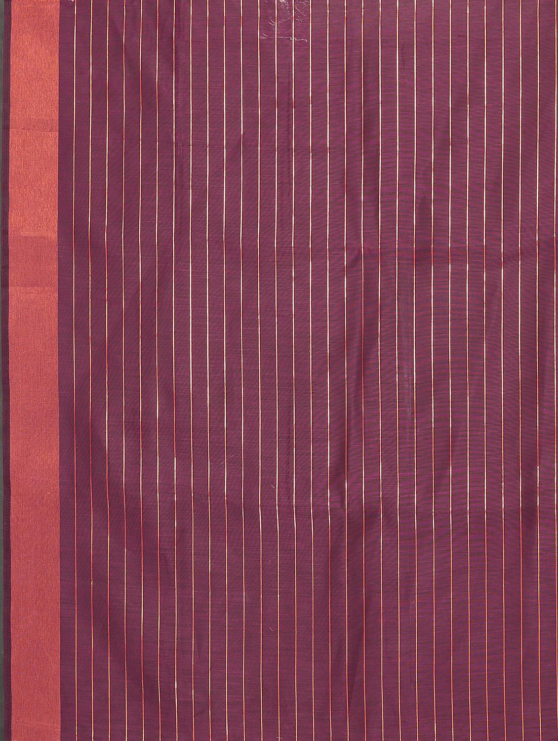 purple cotton handloom saree with blouse - 20039269 - Standard Image - 4