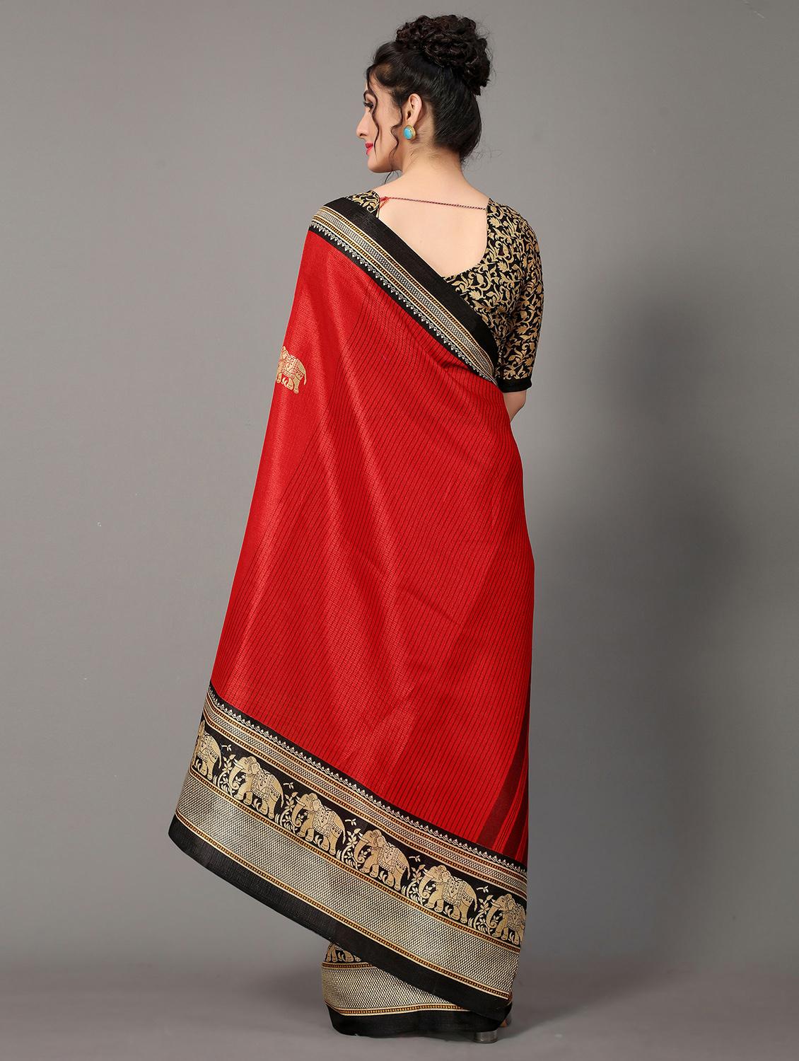 women's conversational red colored saree - 20039280 - Standard Image - 1