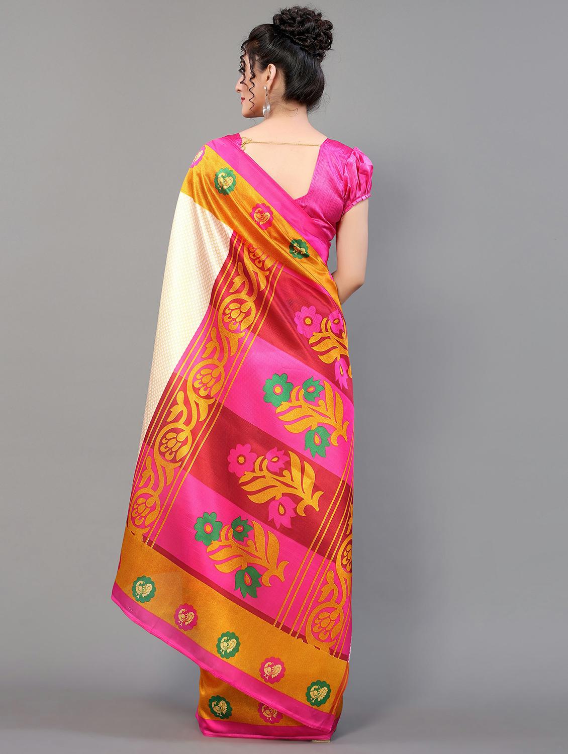 beige mysore silk saree with blouse - 20039309 -  Standard Image - 1