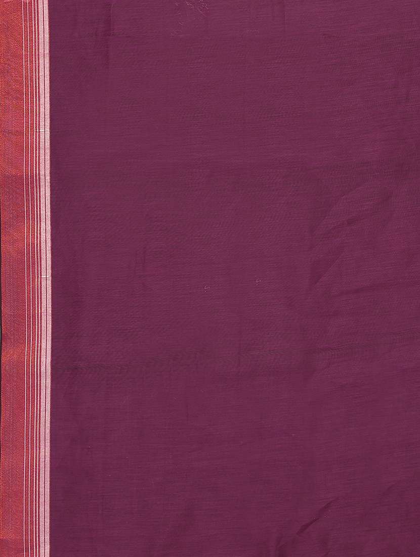women's solid purple colored saree with blouse - 20039317 - Standard Image - 4