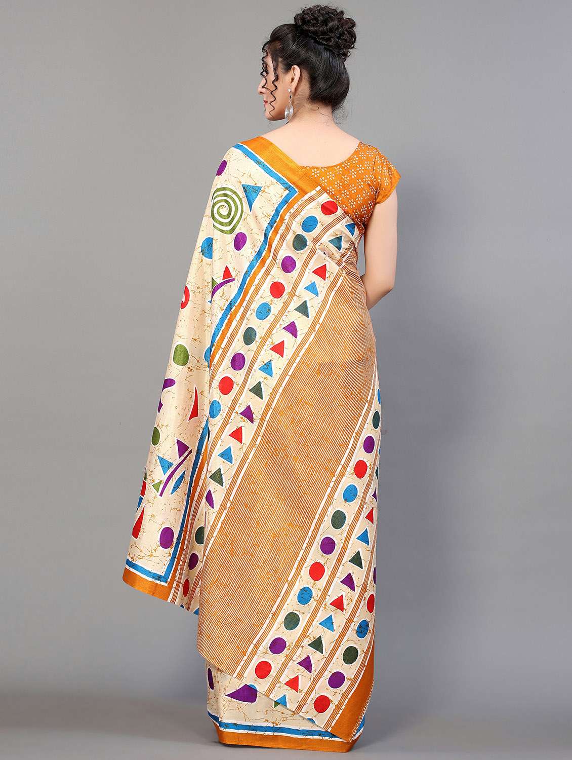 yellow silk blend mysore saree - 20039323 - Standard Image - 1