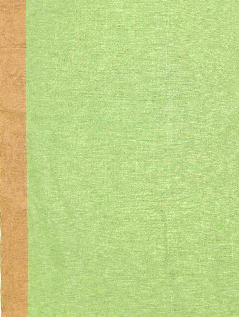 green cotton handloom saree with blouse - 20039346 - Standard Image - 4