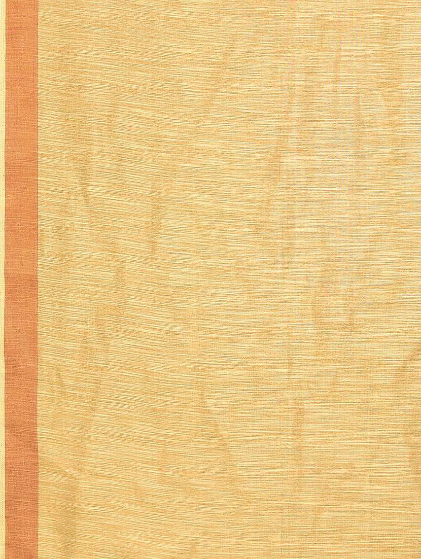 yellow cotton handloom saree - 20039412 - Standard Image - 4