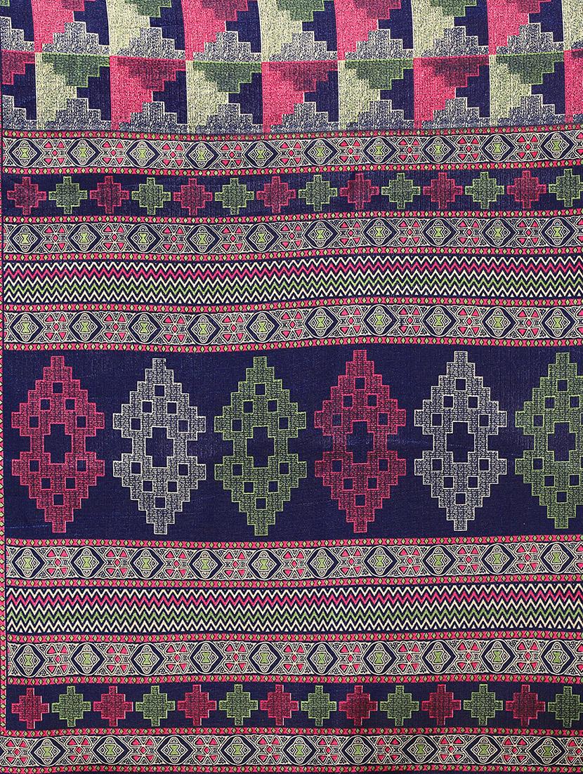 blue silk blend mysore saree with blouse - 20039415 - Standard Image - 4