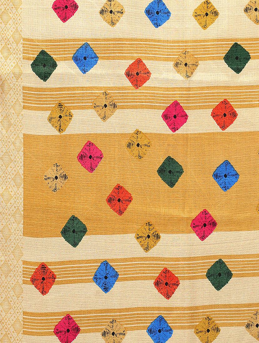 yellow silk blend mysore saree - 20039438 - Standard Image - 4