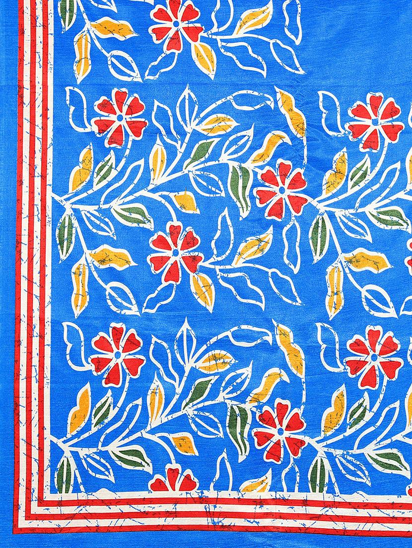 blue silk blend mysore saree with blouse - 20039471 - Standard Image - 4