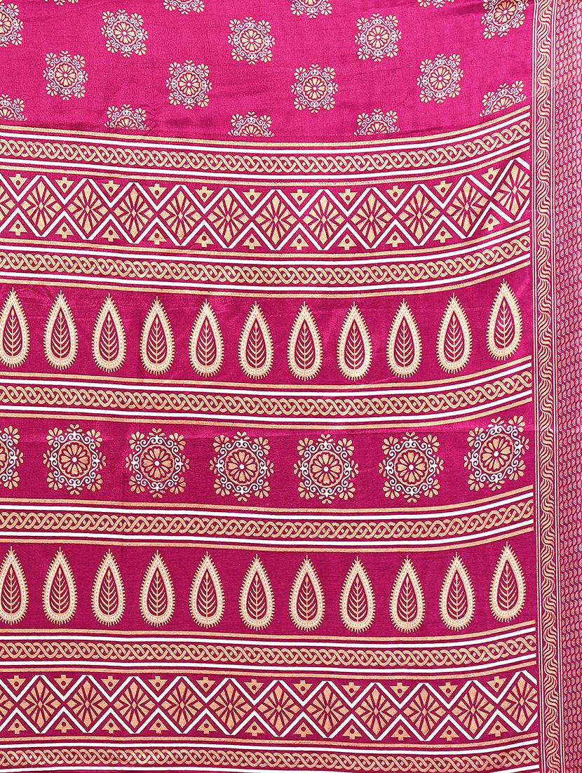 pink silk blend mysore saree - 20039590 - Standard Image - 4