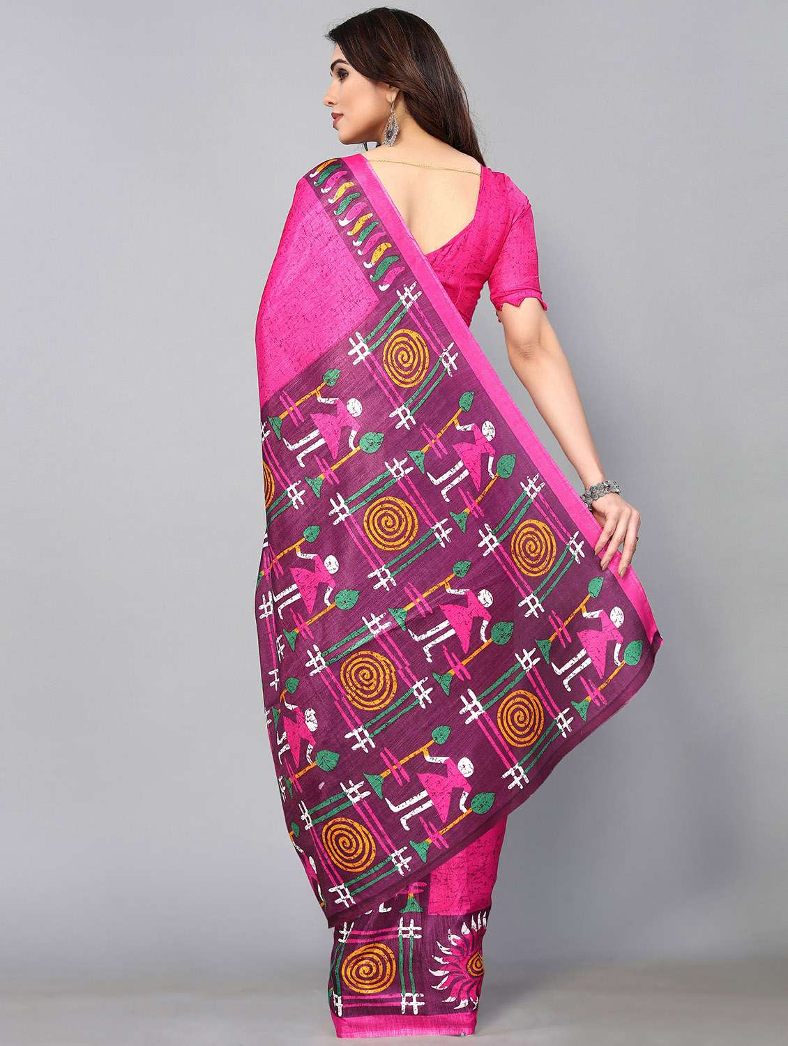 printed mysore silk saree with blouse - 20039606 - Standard Image - 1