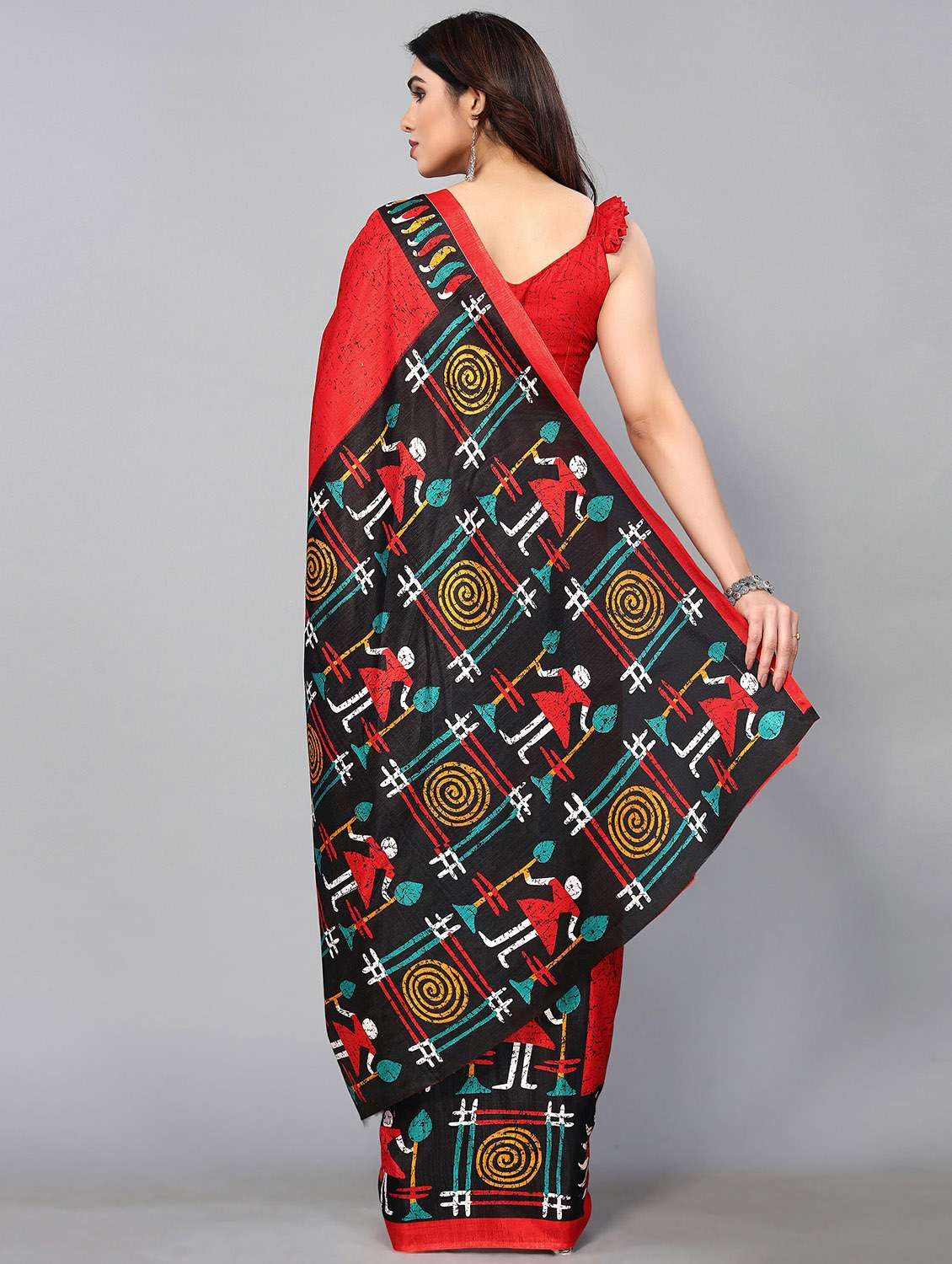printed mysore silk saree with blouse - 20039614 - Standard Image - 1