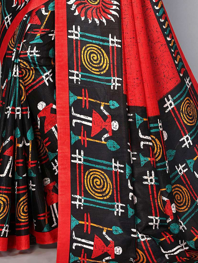 printed mysore silk saree with blouse - 20039614 - Standard Image - 4