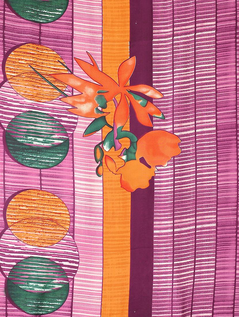 printed saree with blouse - 20039634 - Standard Image - 4