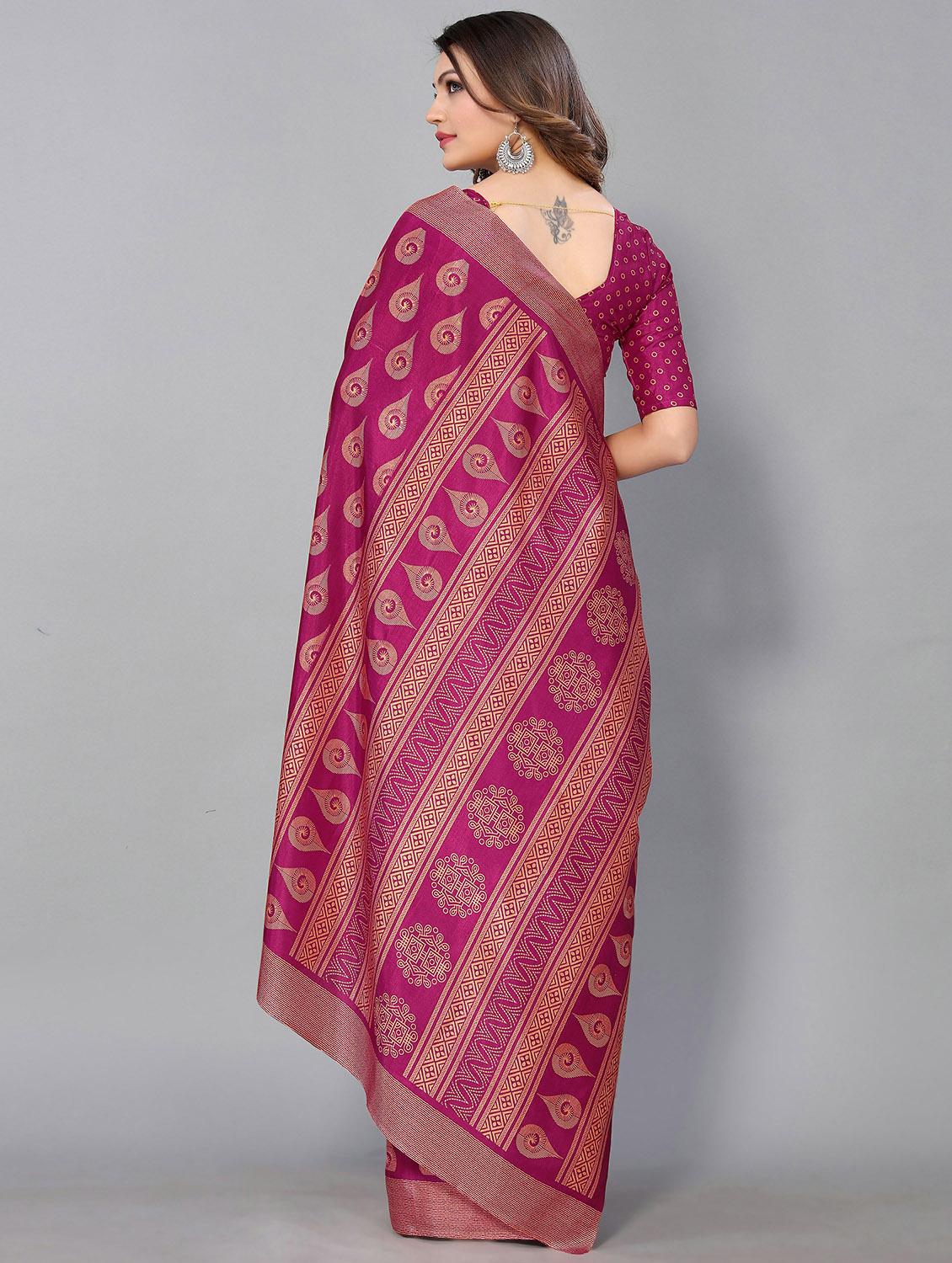 self design mysore silk saree with blouse - 20039635 - Standard Image - 1
