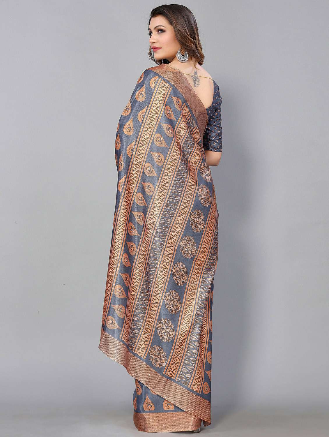 self design mysore silk saree with blouse - 20039637 -  Standard Image - 1