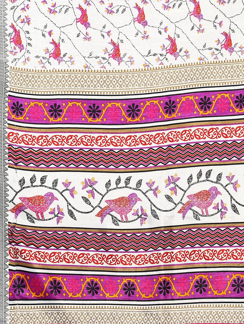 printed mysore silk saree with blouse - 20039643 - Standard Image - 4