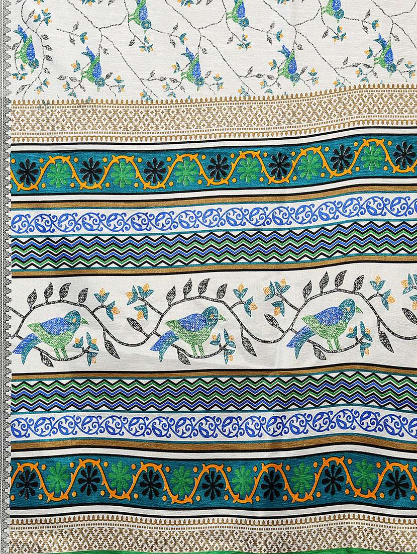 printed mysore silk saree with blouse - 20039649 - Standard Image - 4