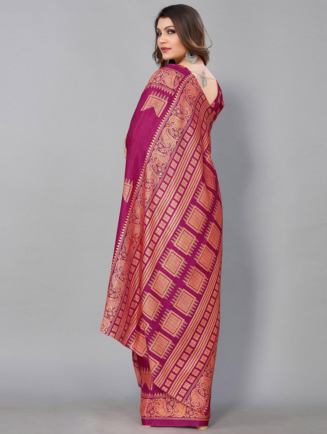 self design mysore silk saree with blouse - 20039665 -  Standard Image - 1