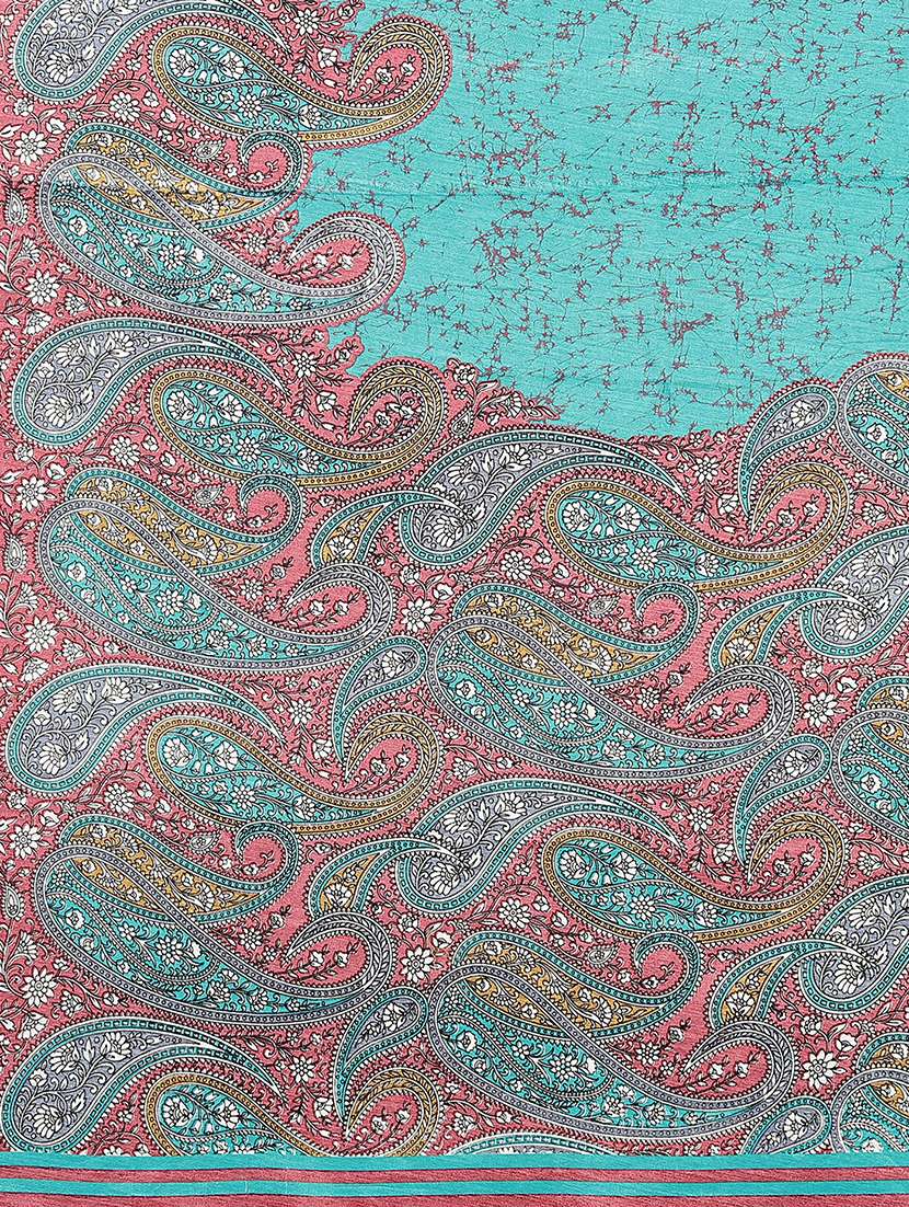paisley design mysore silk saree with blouse - 20039673 - Standard Image - 4