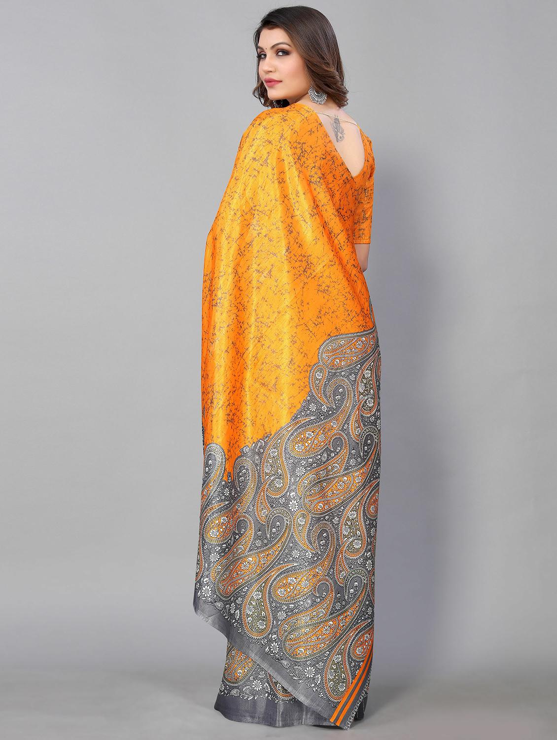 paisley design mysore silk saree with blouse - 20039675 -  Standard Image - 1