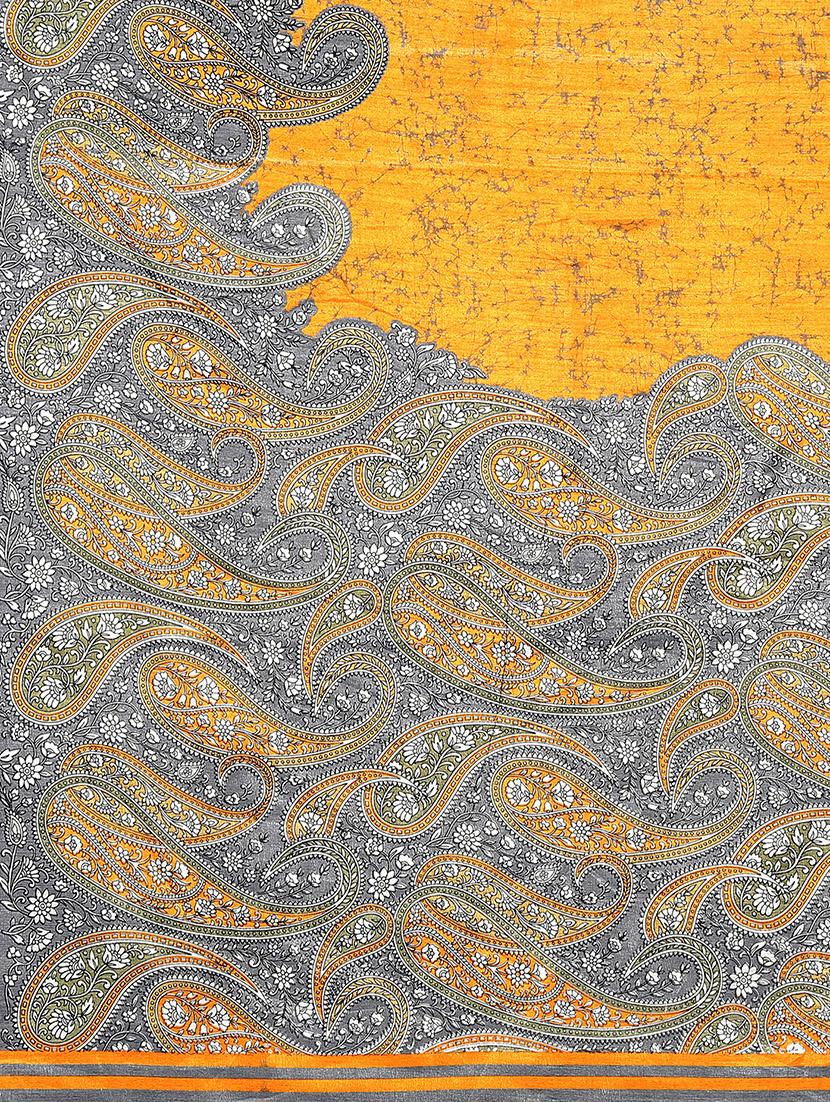 paisley design mysore silk saree with blouse - 20039675 - Standard Image - 4