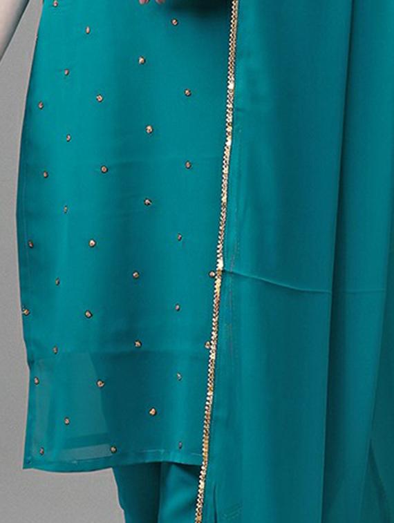 embroidered kurta pant set with dupatta - 20039776 - Standard Image - 6