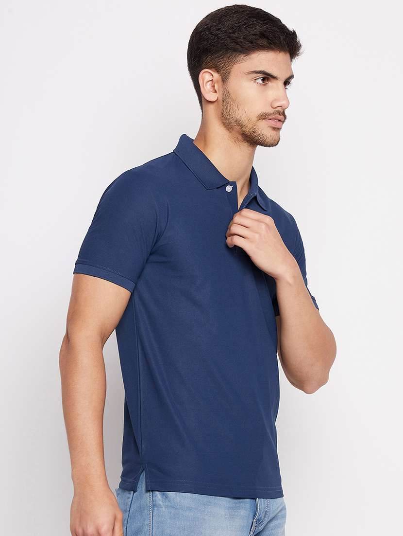 men's solid cotton polo t-shirt - 20040196 -  Standard Image - 1