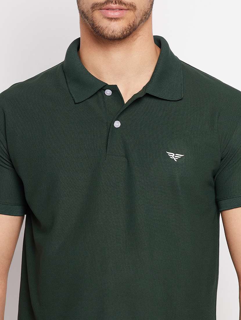men's solid cotton polo t-shirt - 20040197 -  Standard Image - 4