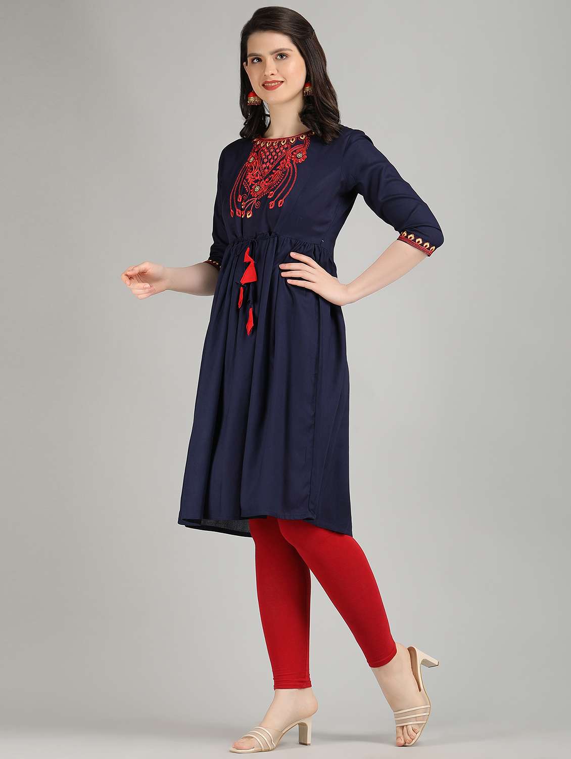 women's flared kurta - 20040233 -  Standard Image - 1