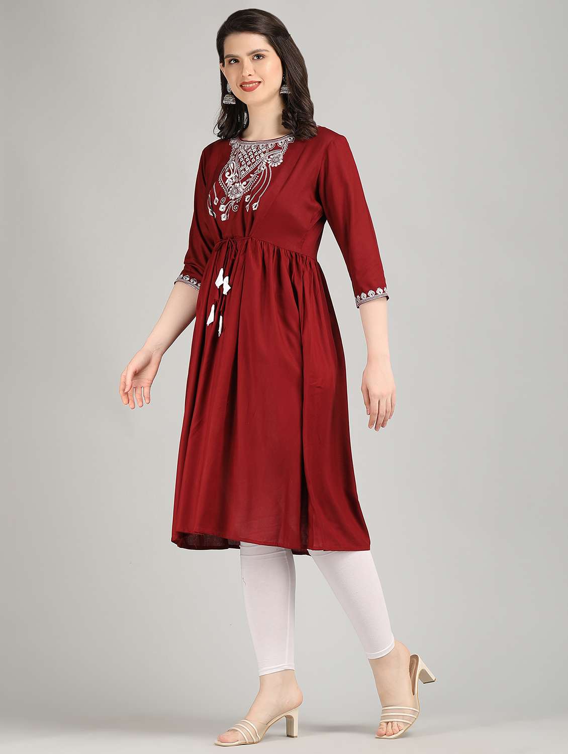 women's flared kurta - 20040236 -  Standard Image - 1