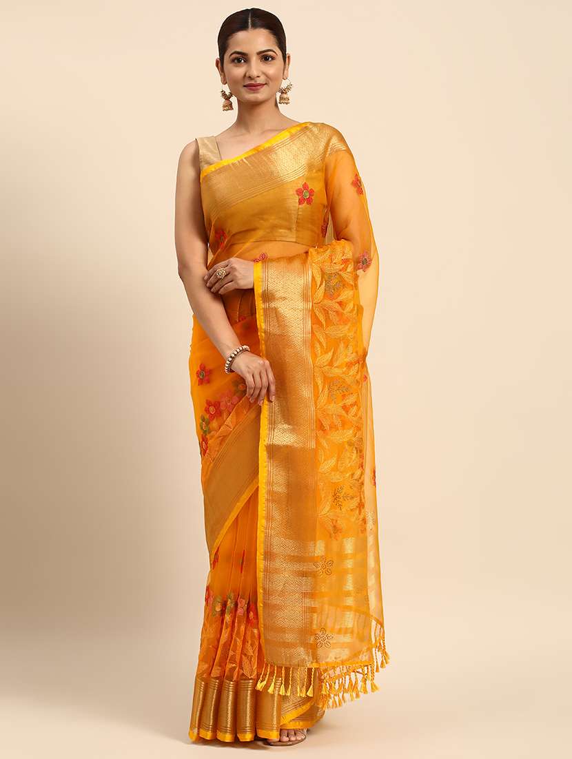 women's embroidered saree