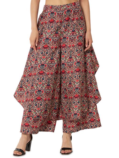 printed flared regular palazzo - 20041526 -  Standard Image - 0