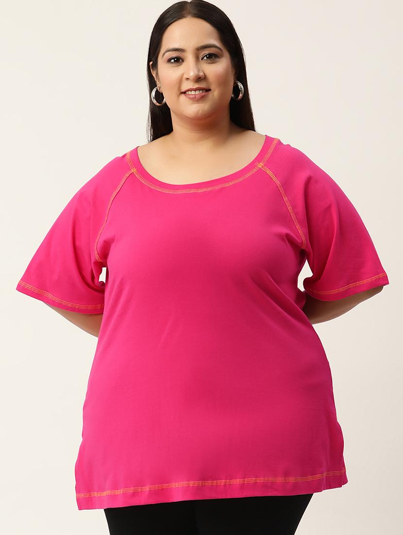 women's plain round neck t-shirt - 20041613 - Zoom Image - 0