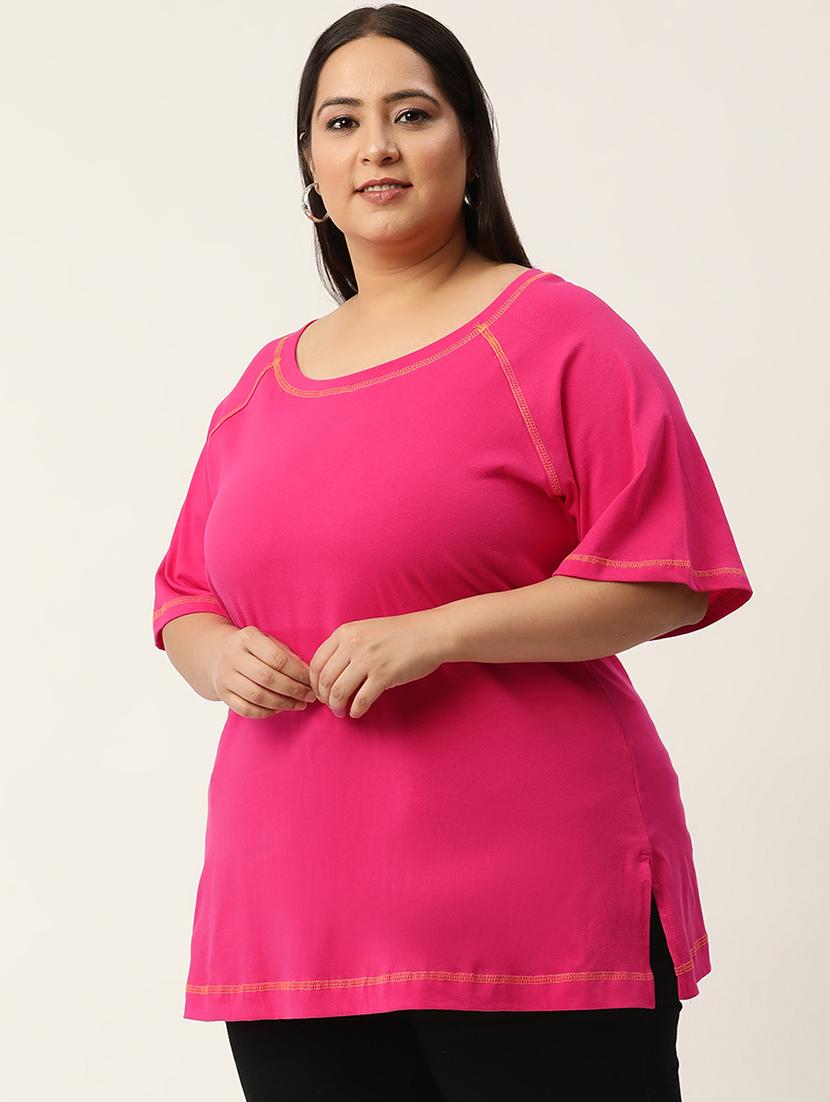 women's plain round neck t-shirt - 20041613 - Standard Image - 1