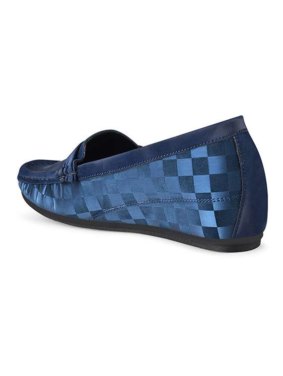 blue pu slip on loafers - 20045293 -  Standard Image - 4