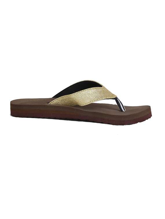 brown synthetic slippers flip flops - 20045748 -  Standard Image - 1