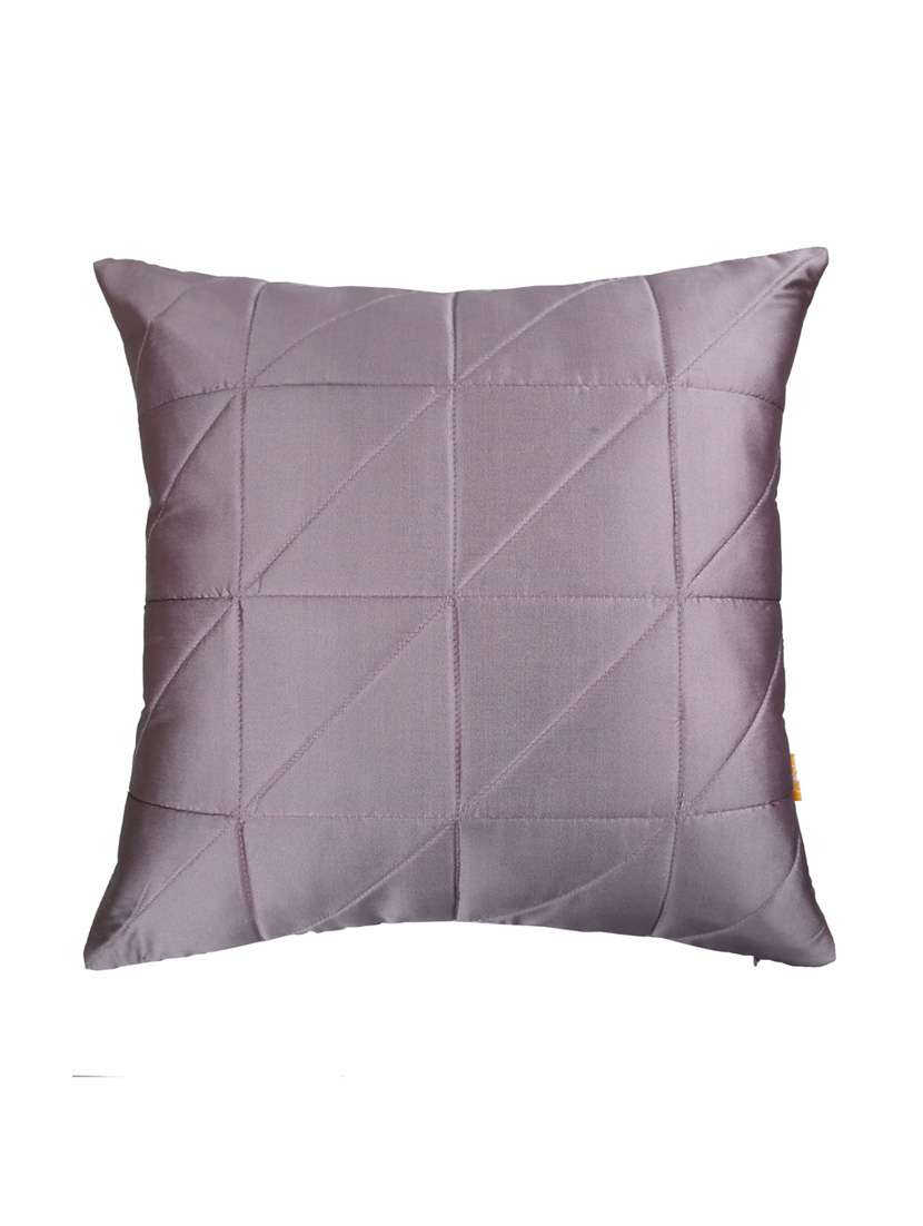 purple quilted cushion cover - 20046242 -  Standard Image - 1