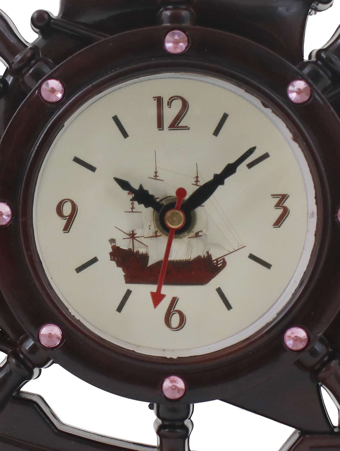 sigaram sailing ship wood finish table clock - 20047543 - Standard Image - 1