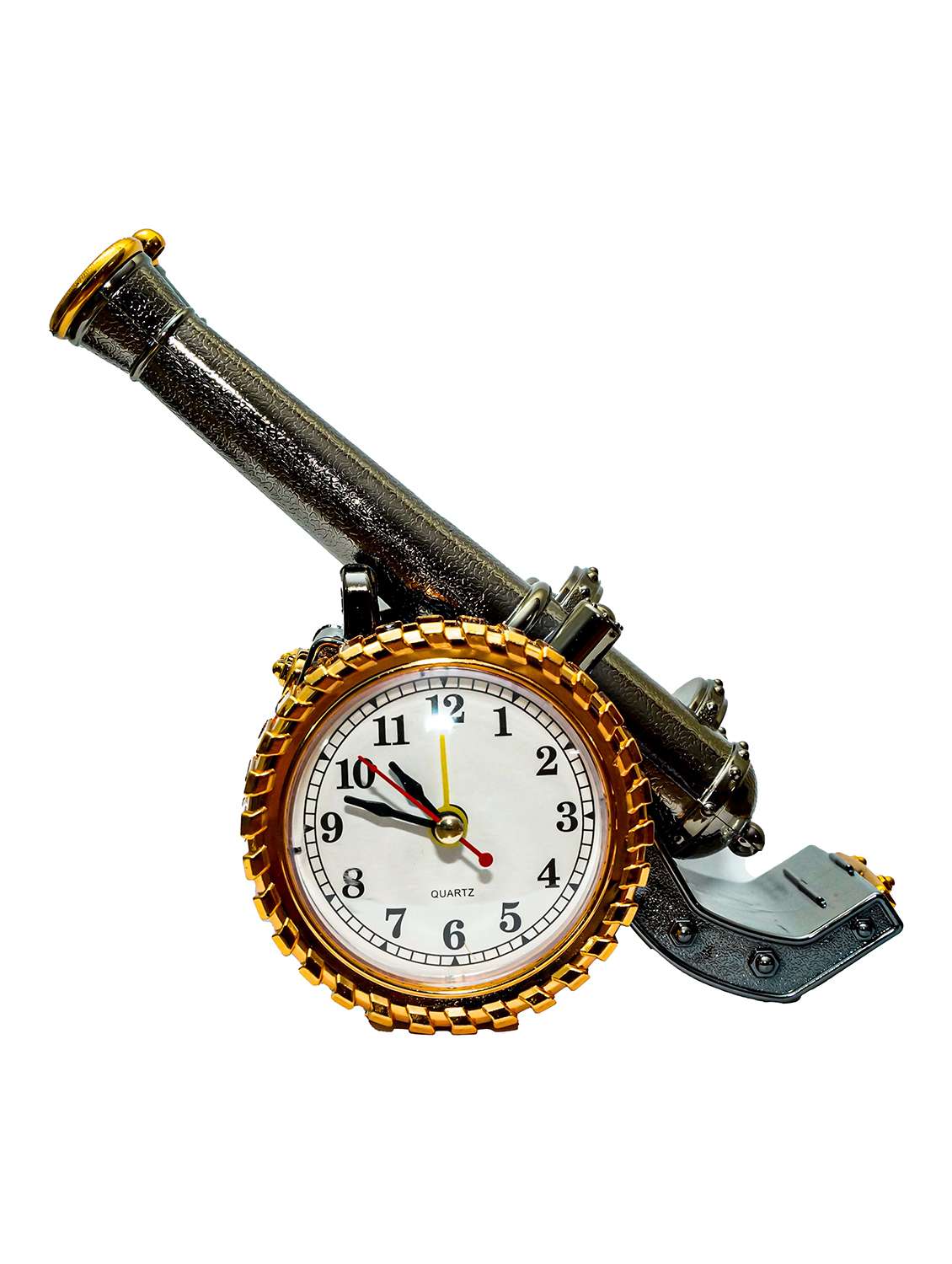 sigaram greygold color 11 x 23cm analog table clock k3074