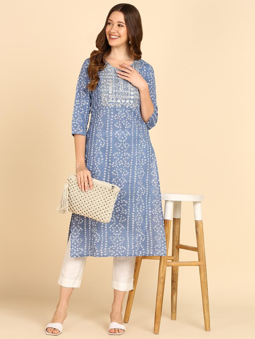 women's straight kurta - 20047751 -  Zoom Image - 0