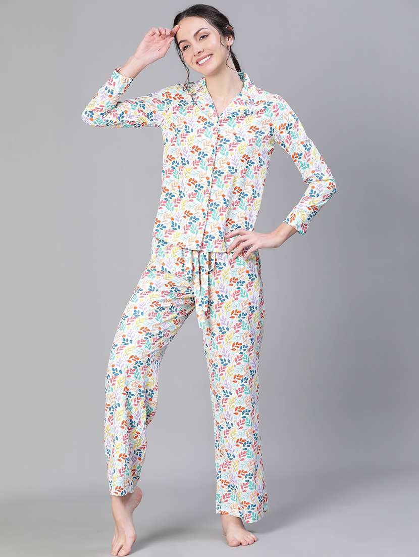 women printed sleepwear shirt - 20047877 -  Standard Image - 4