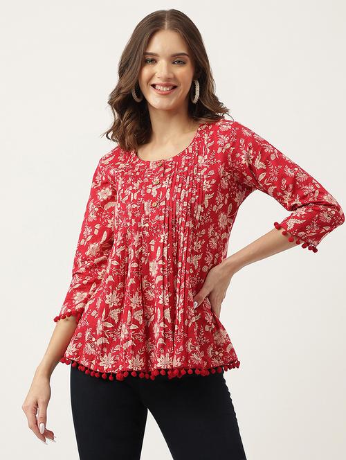 women's a line round neck top - 20048019 - Standard Image - 0