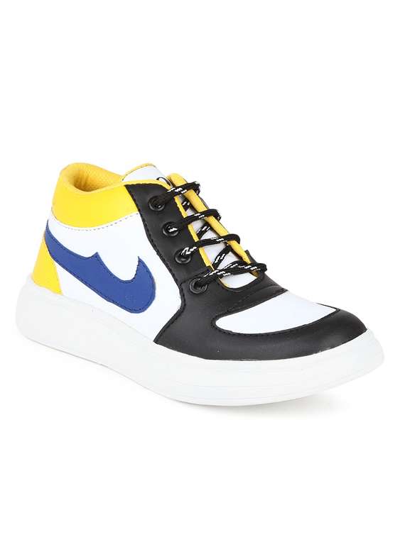 black leatherette sneaker