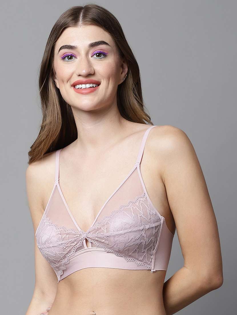 pink lace lette bra