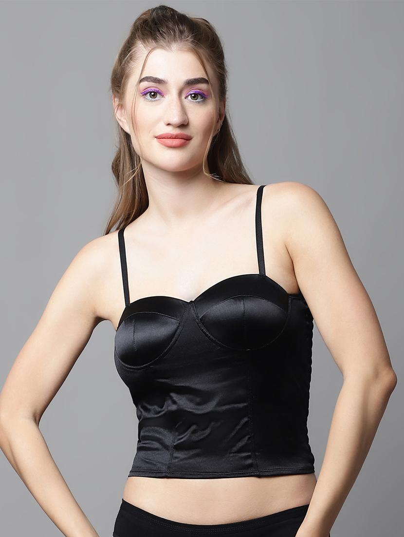 black silk blend lette bra - 20050004 - Zoom Image - 0