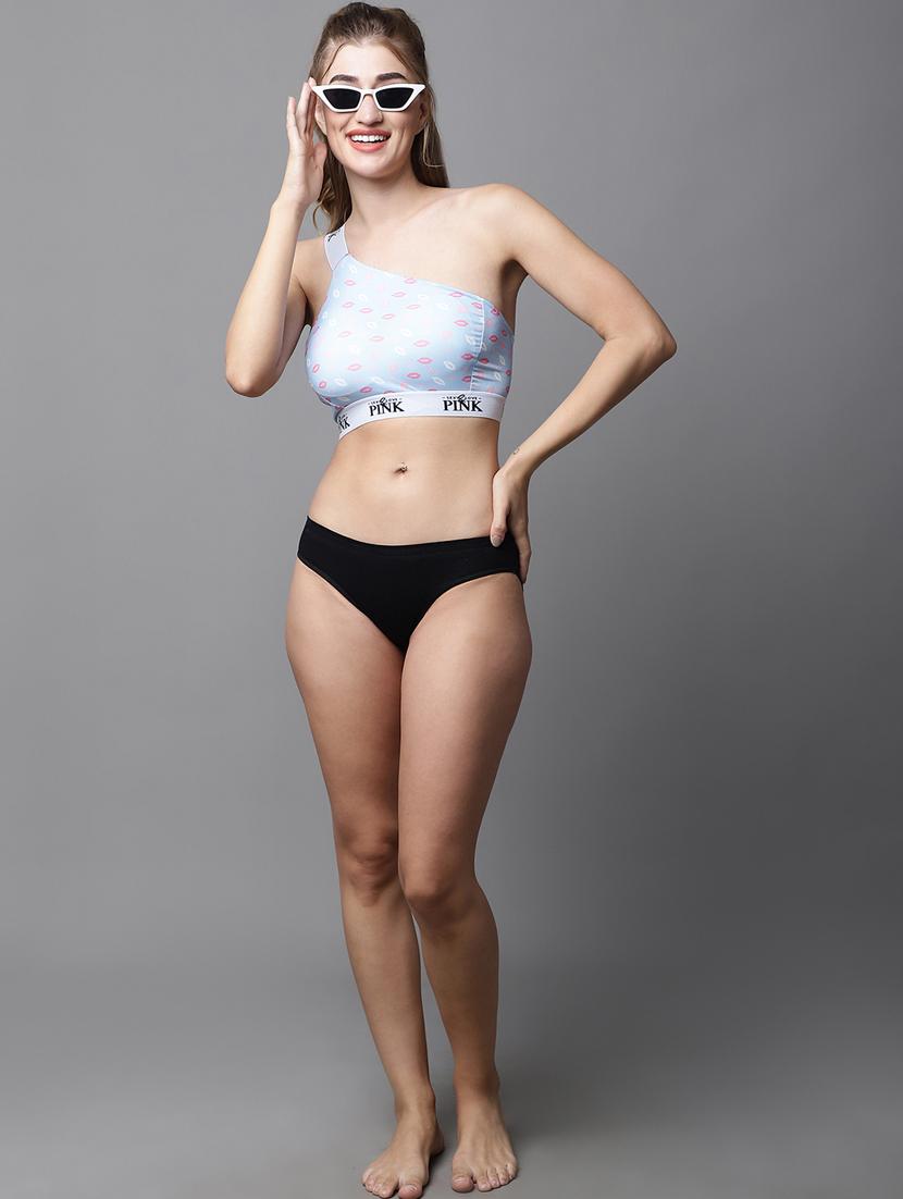 blue polyester lette bra - 20050012 - Standard Image - 4