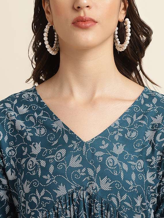 women printed kurta pant set - 20050072 -  Standard Image - 4