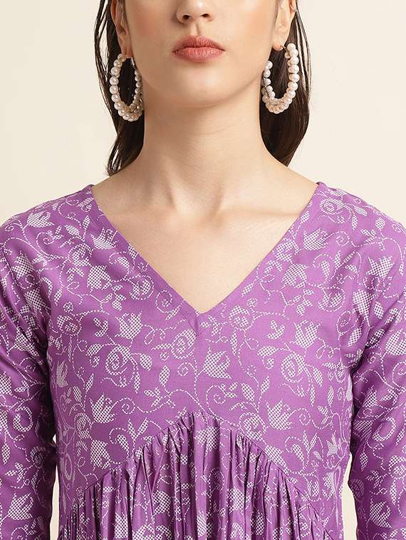 women printed kurta pant set - 20050073 -  Standard Image - 4