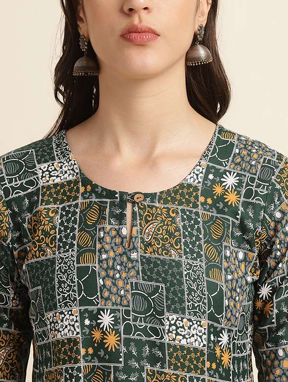 women printed kurta pant set - 20050079 - Standard Image - 4